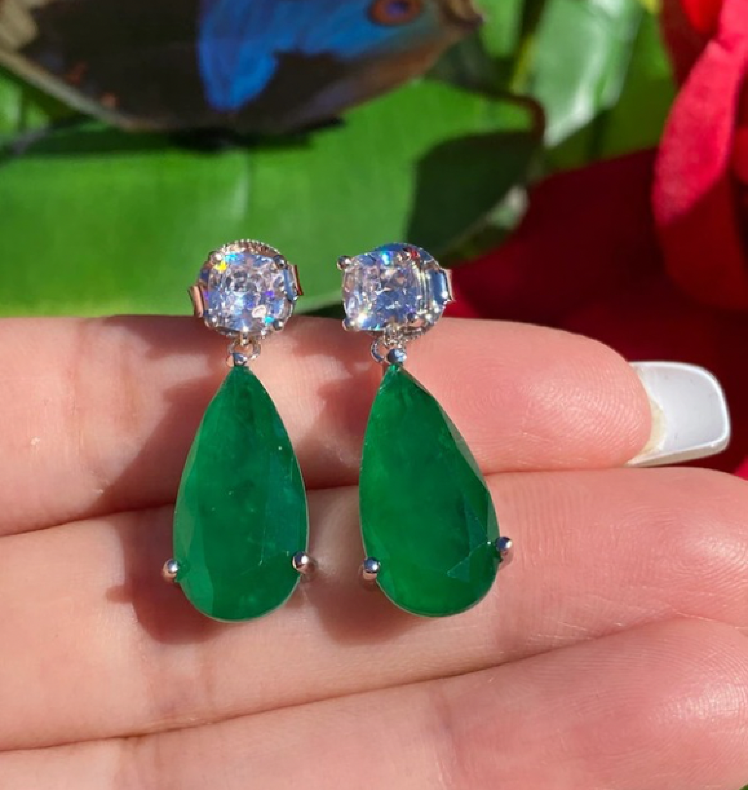 emerald earrings