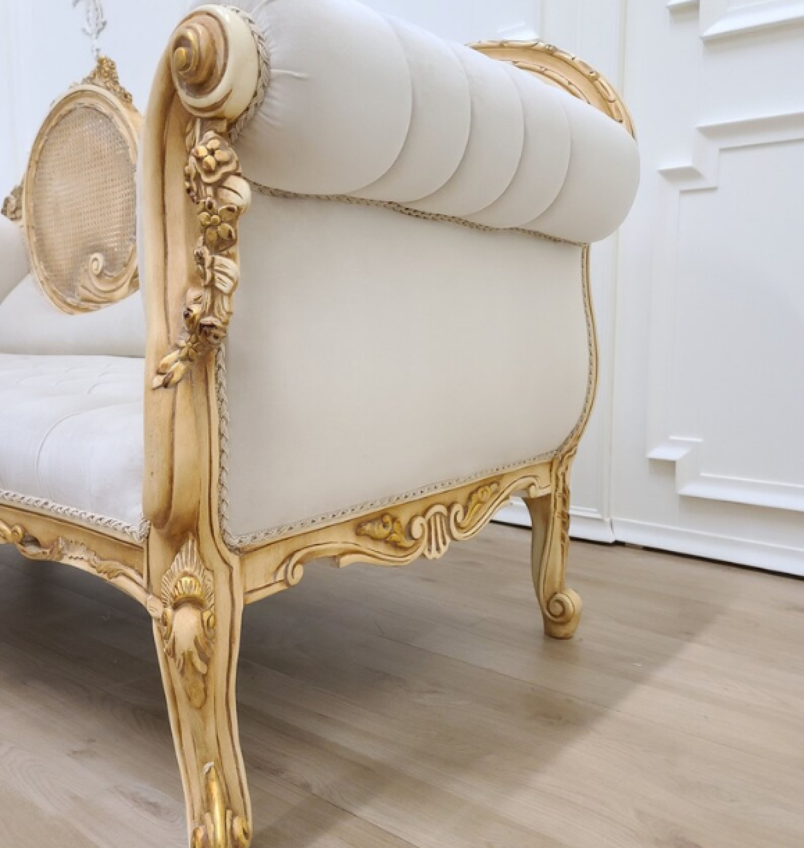cream chaise