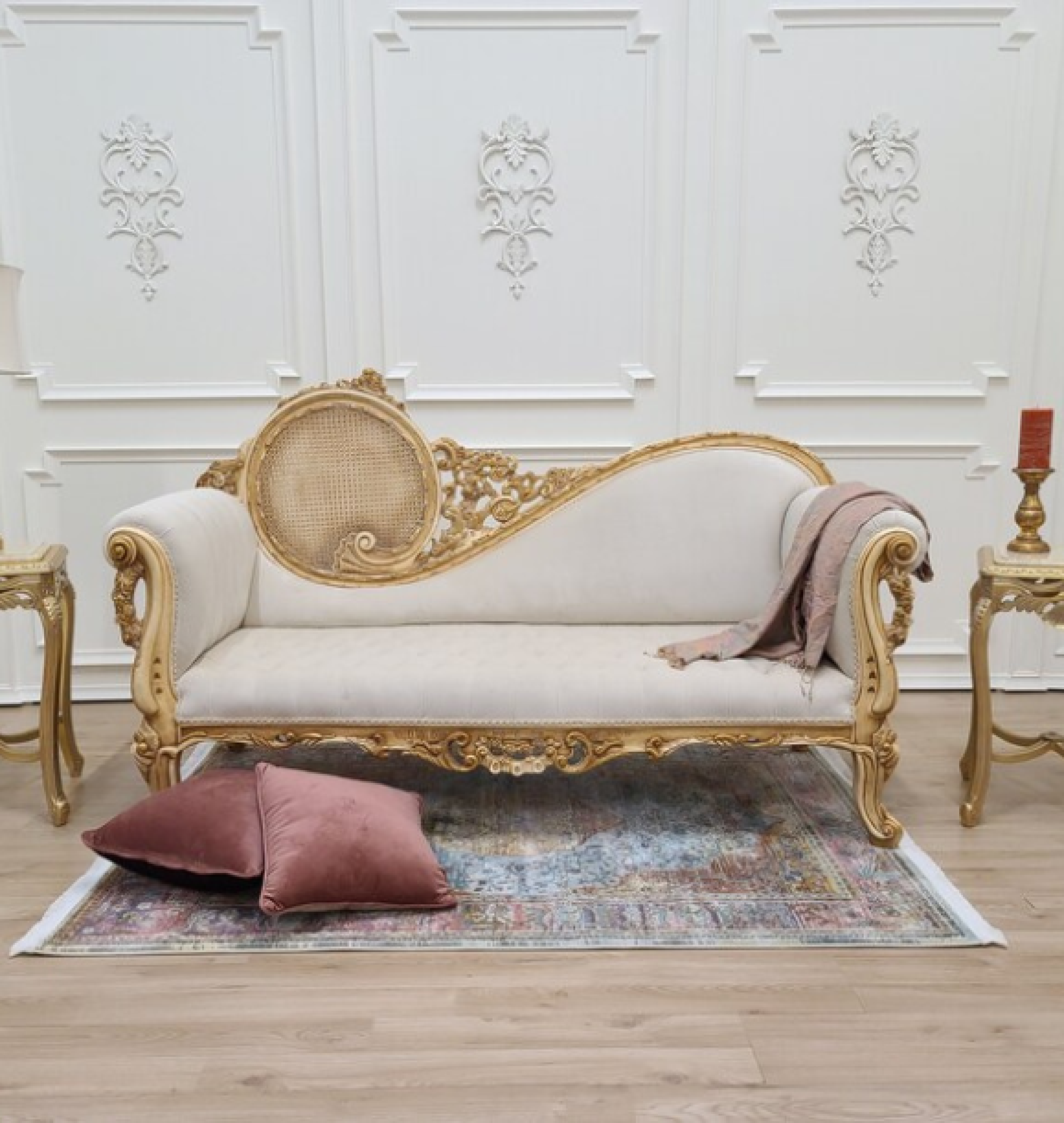 cream chaise