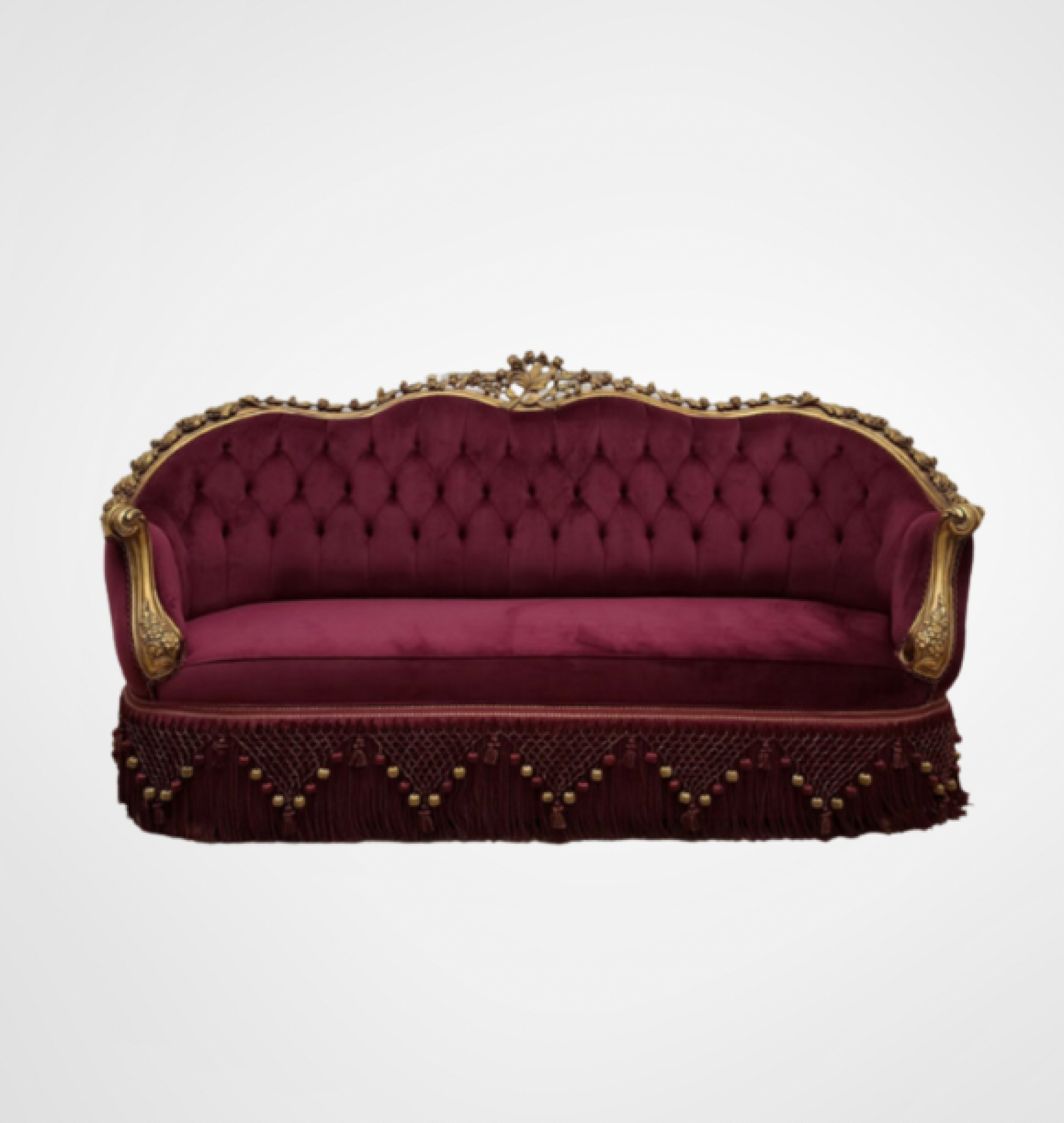 crimson  sofa