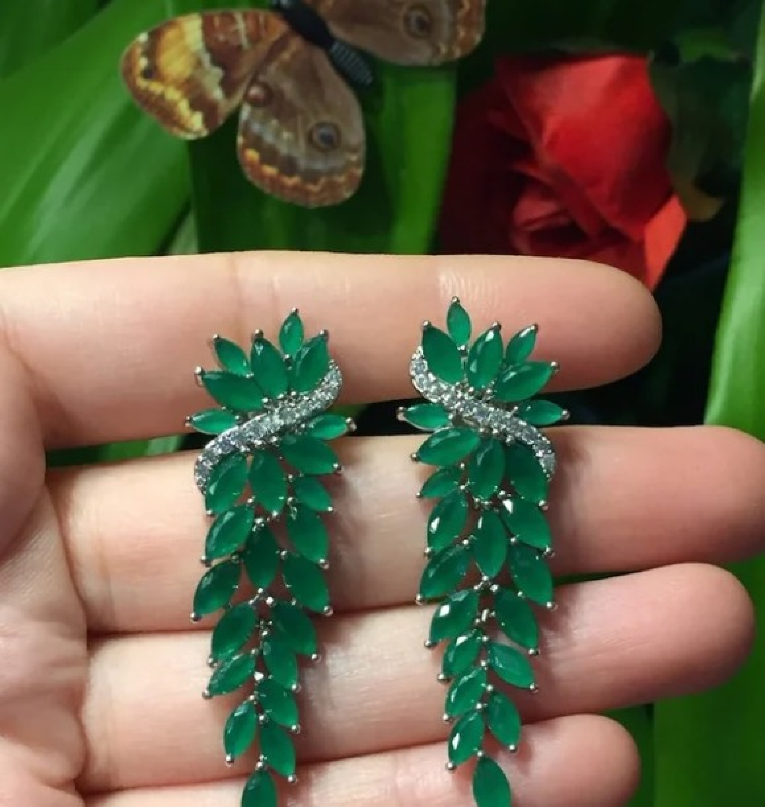 leaf earrings