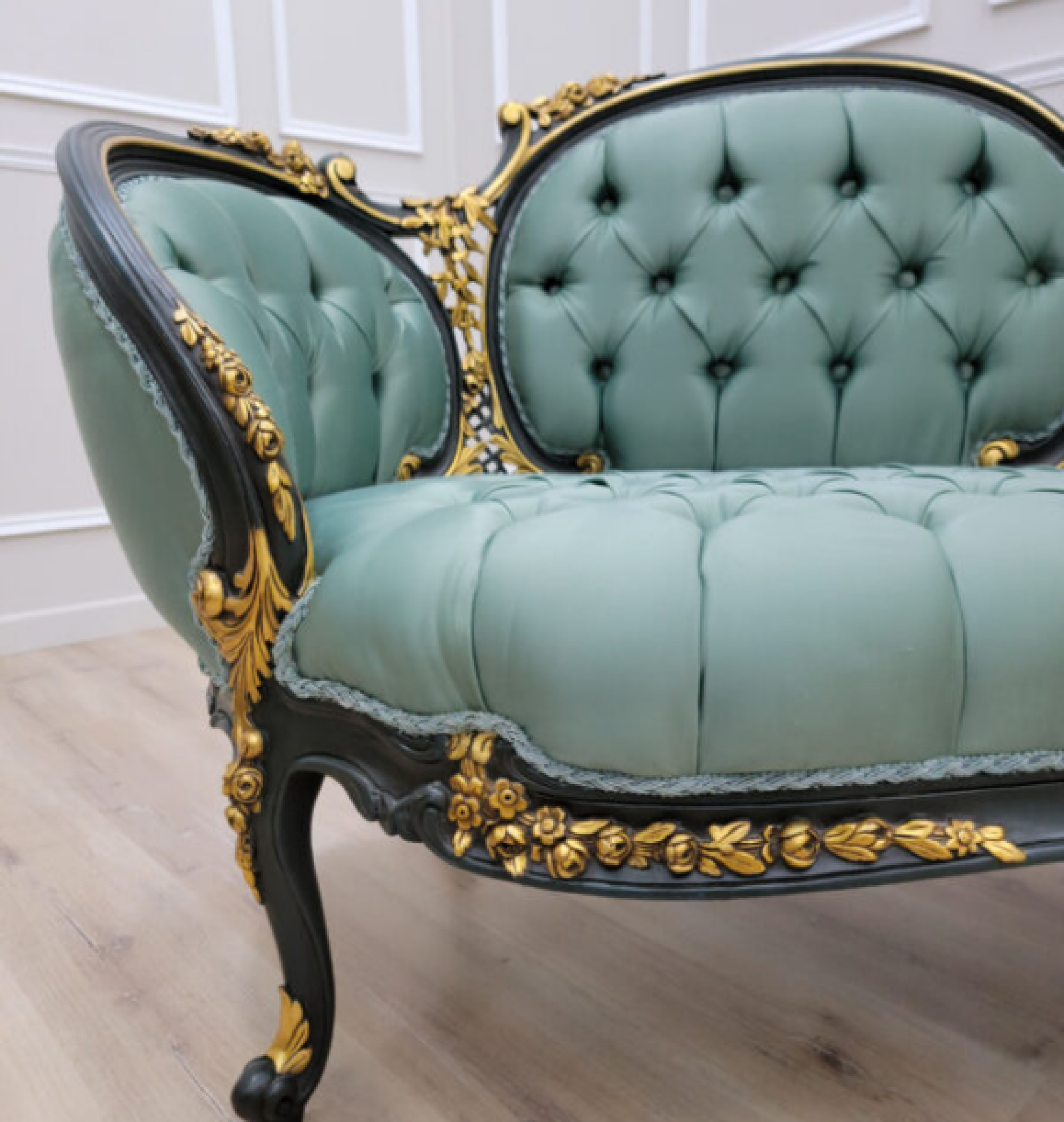 teal chaise
