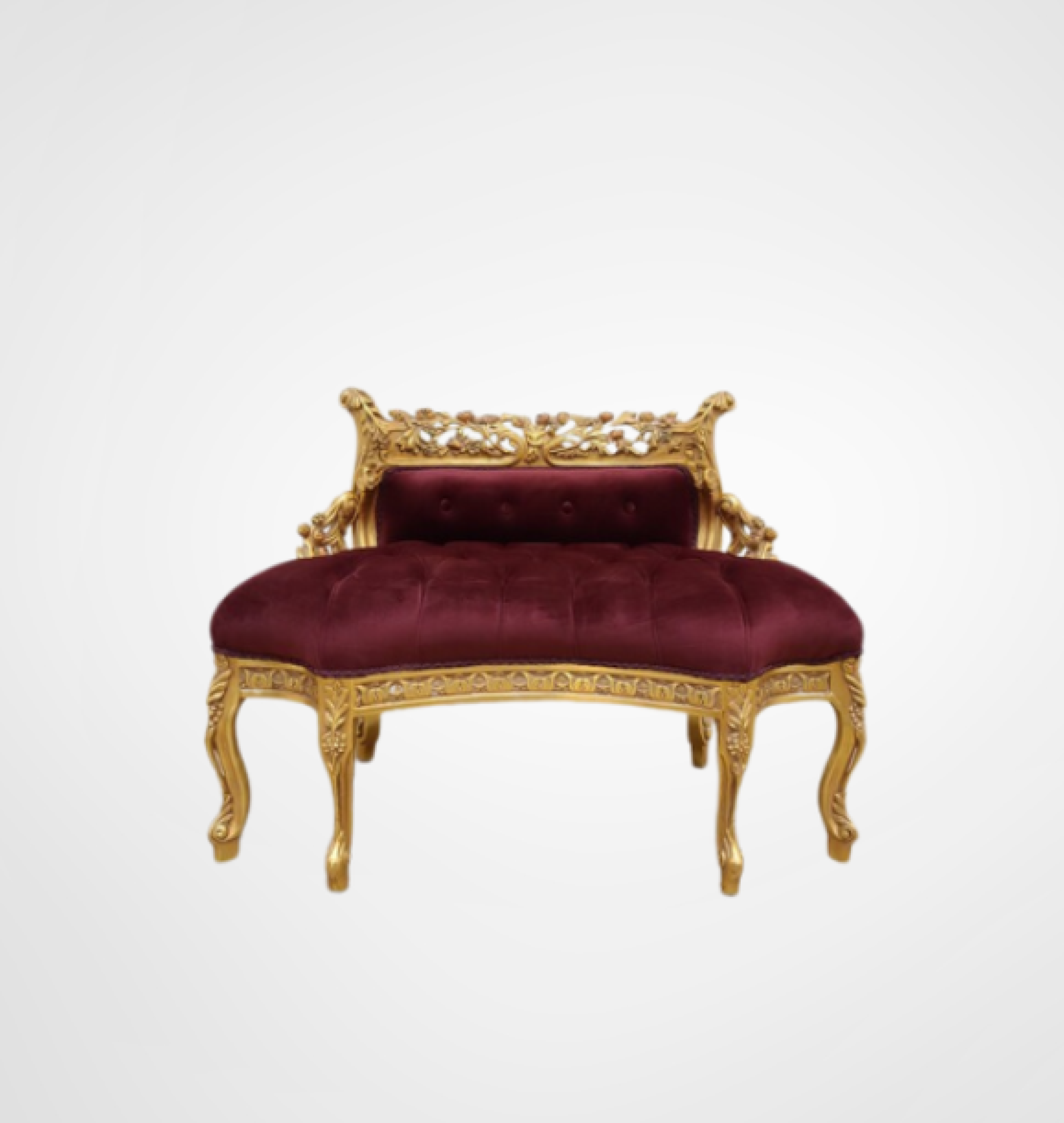 crimson ottoman