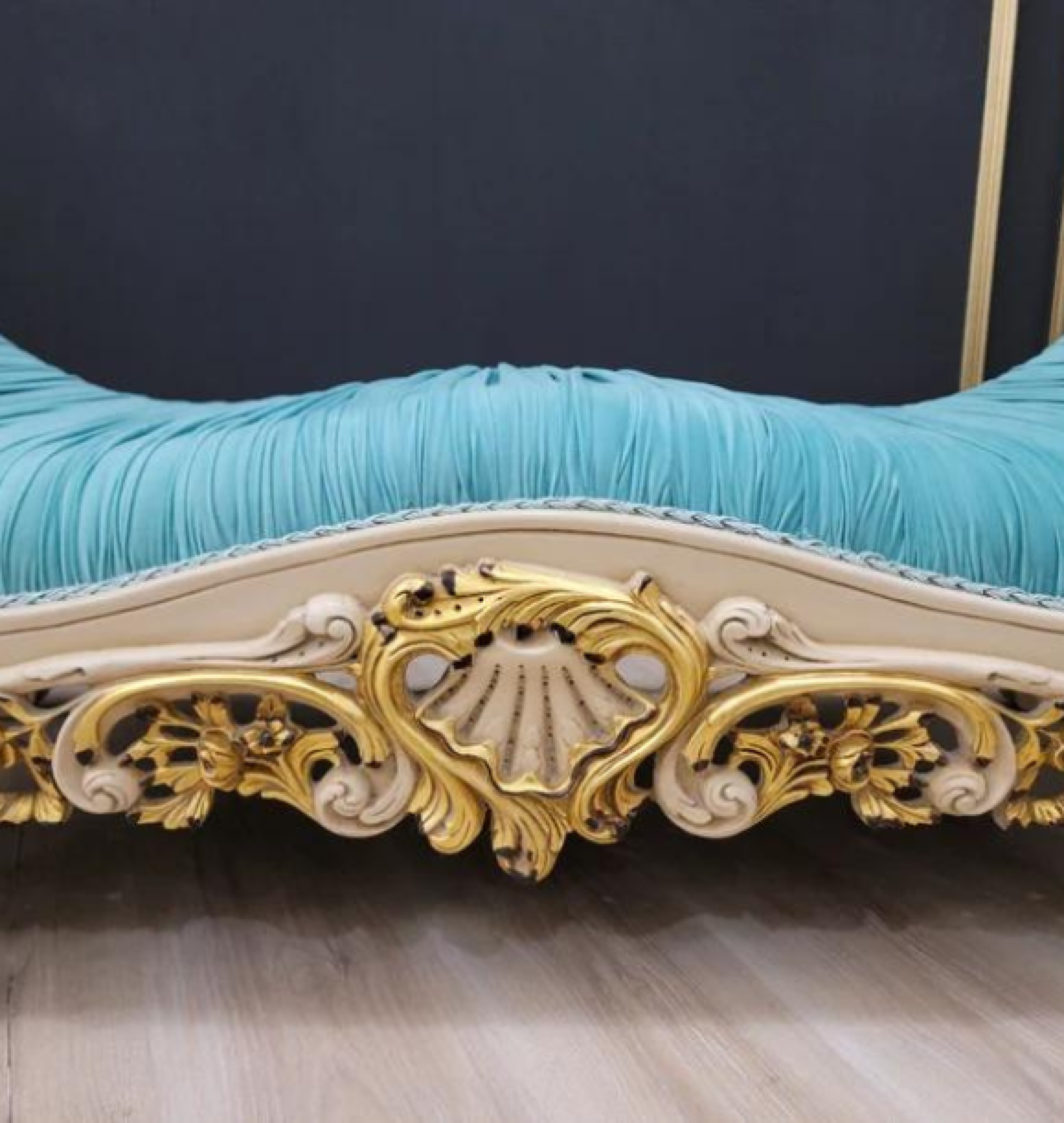 turquoise chaise