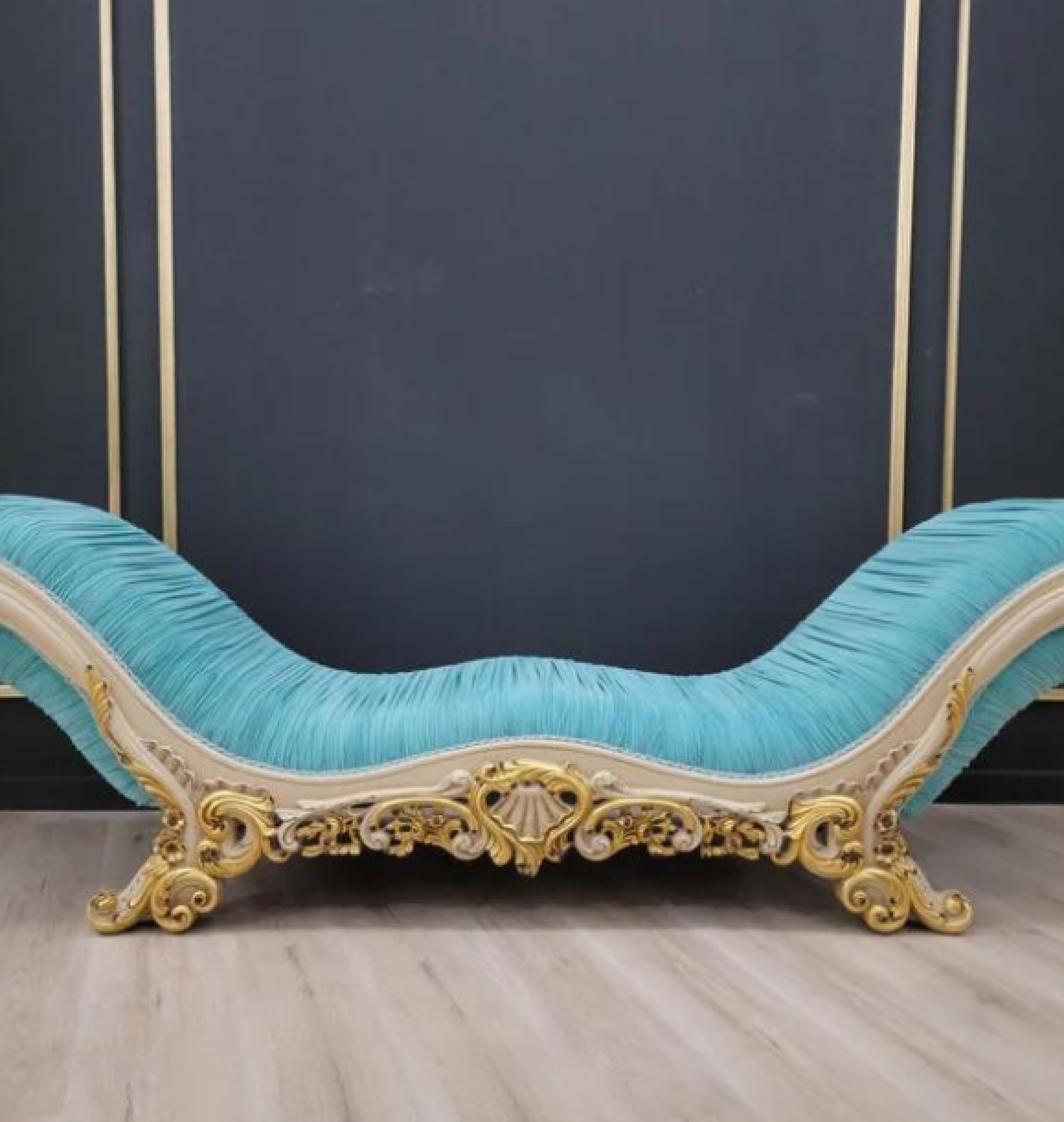 turquoise chaise