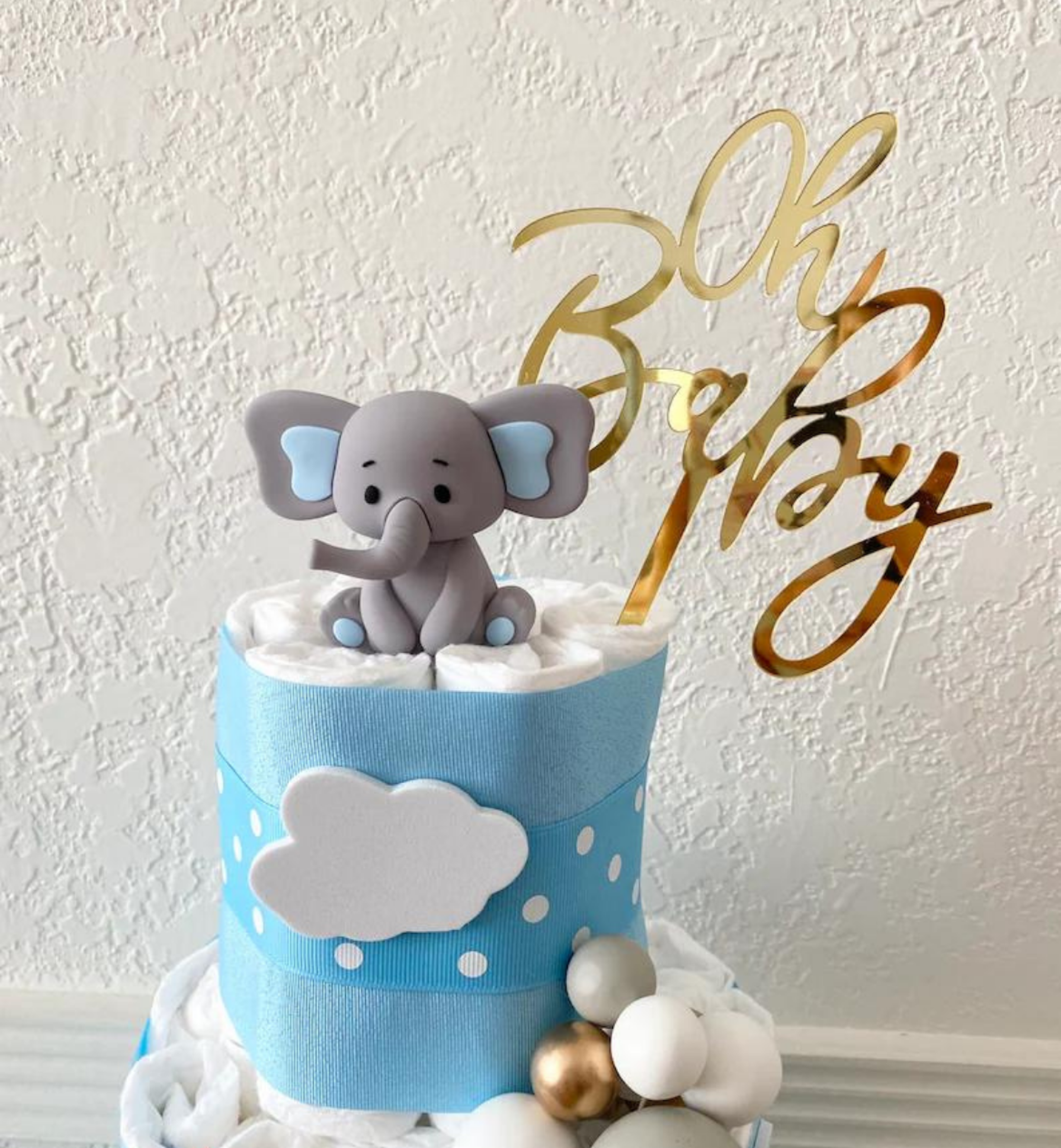 elephant diaper cake