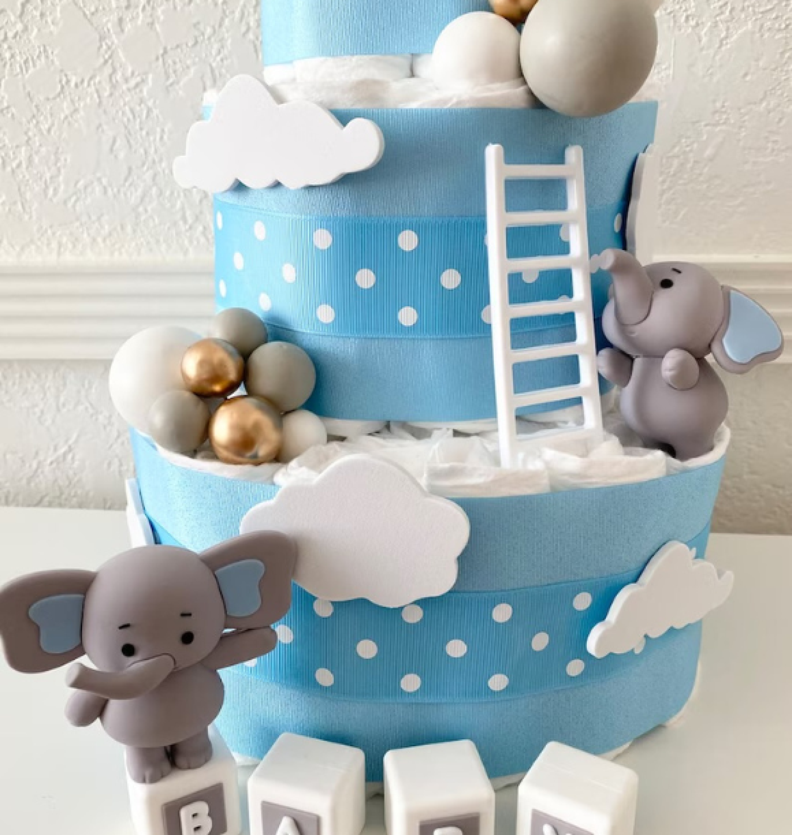 elephant diaper cake