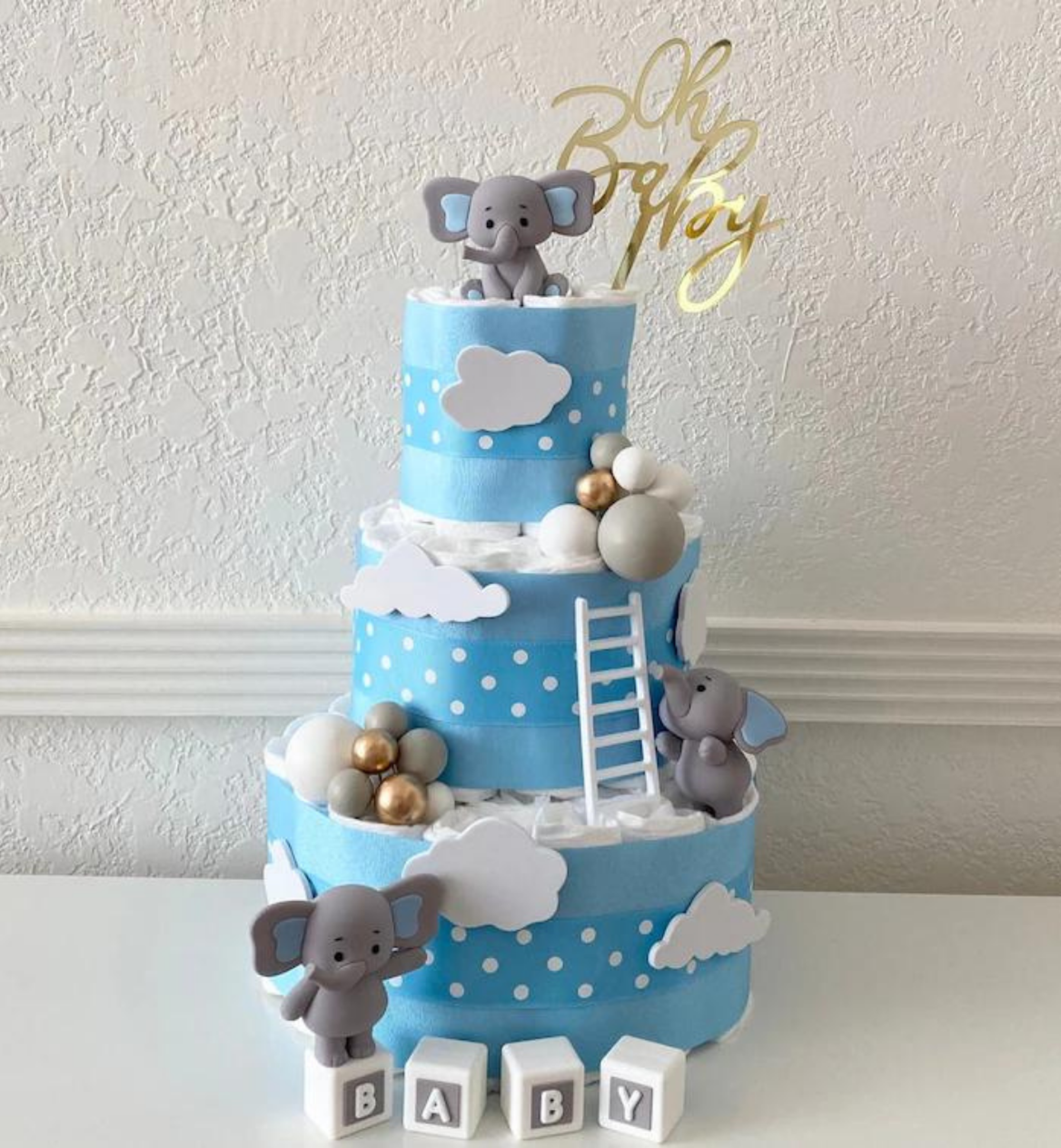 elephant diaper cake