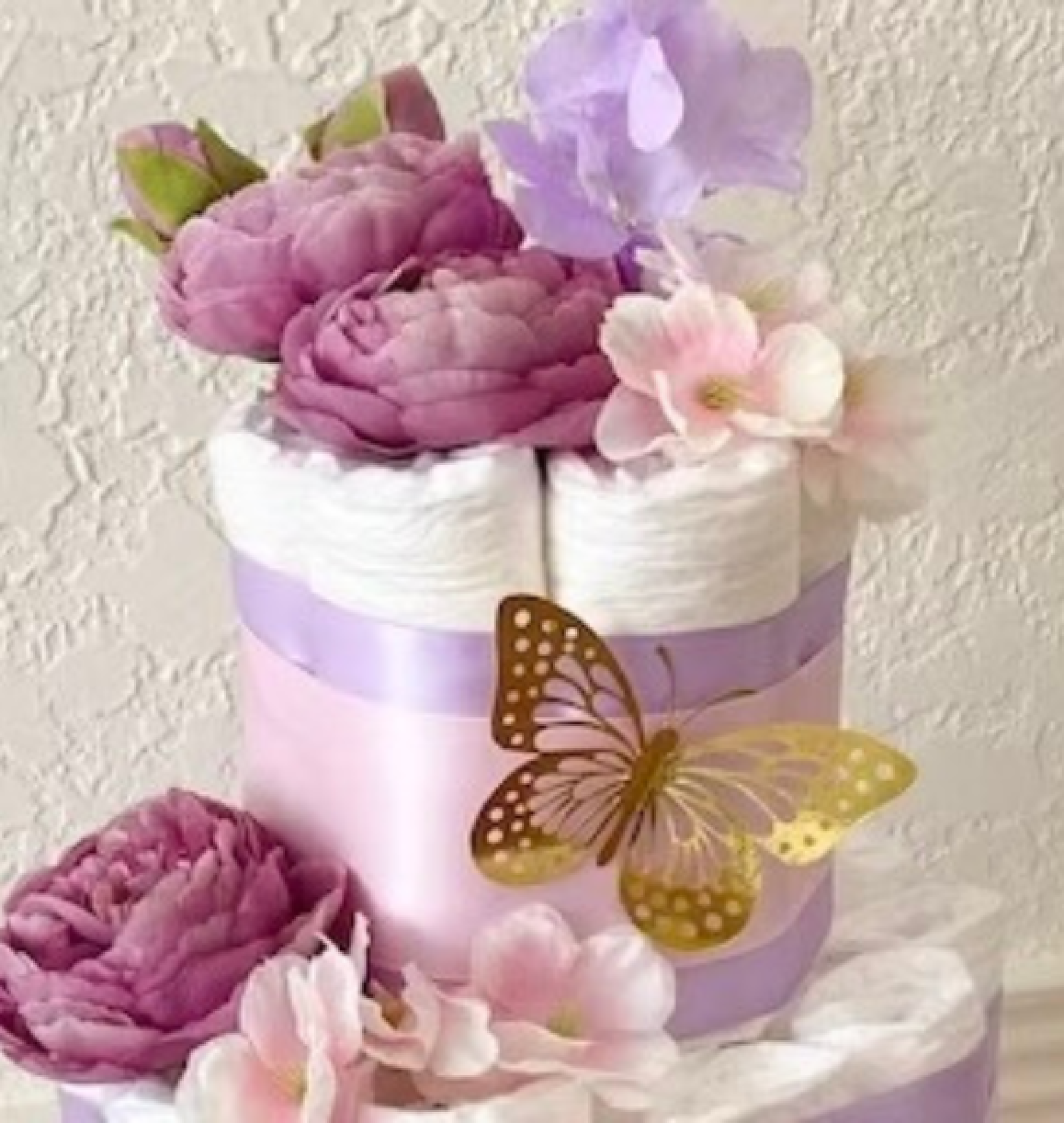 butterfly diaper cake