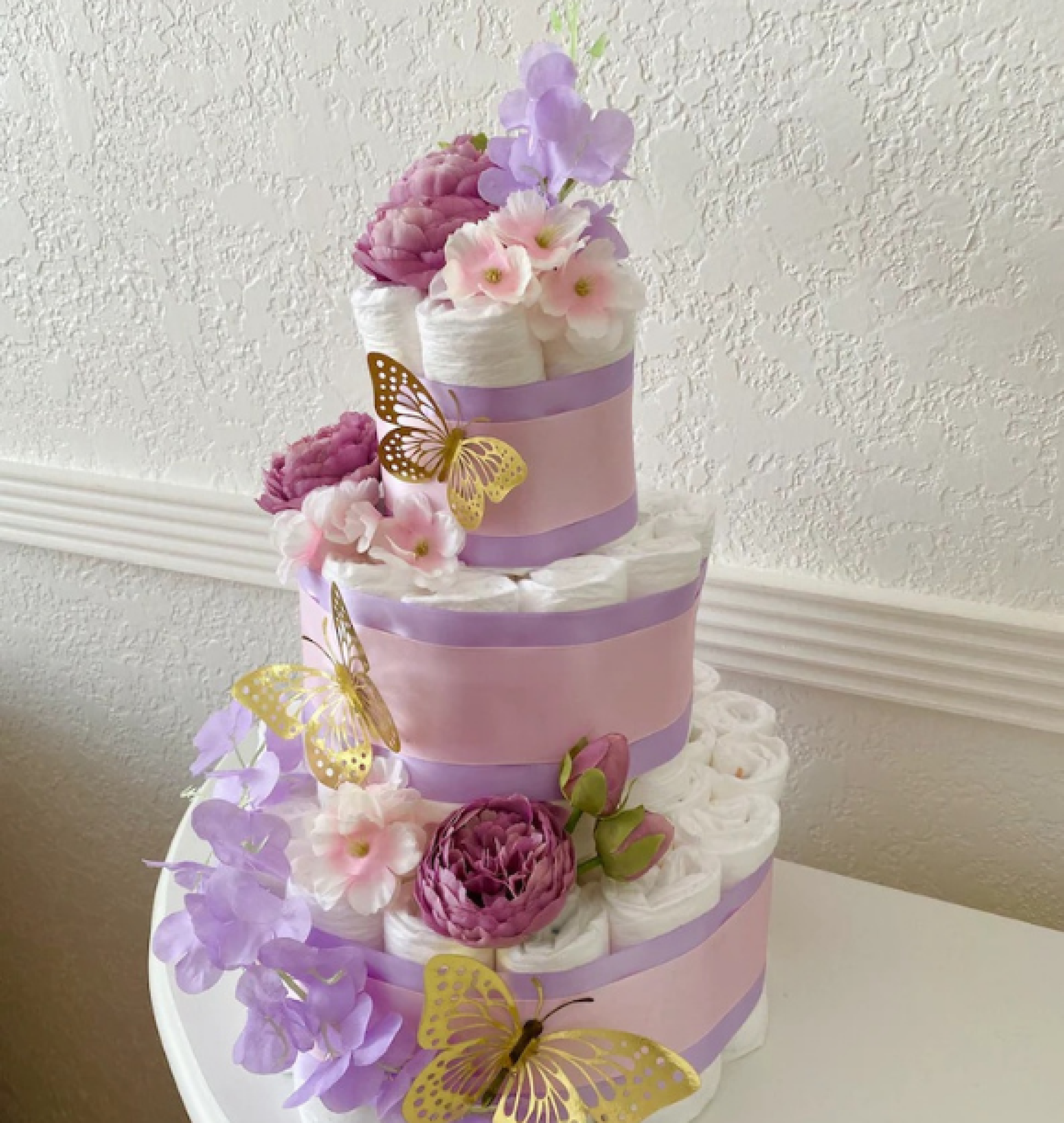 butterfly diaper cake