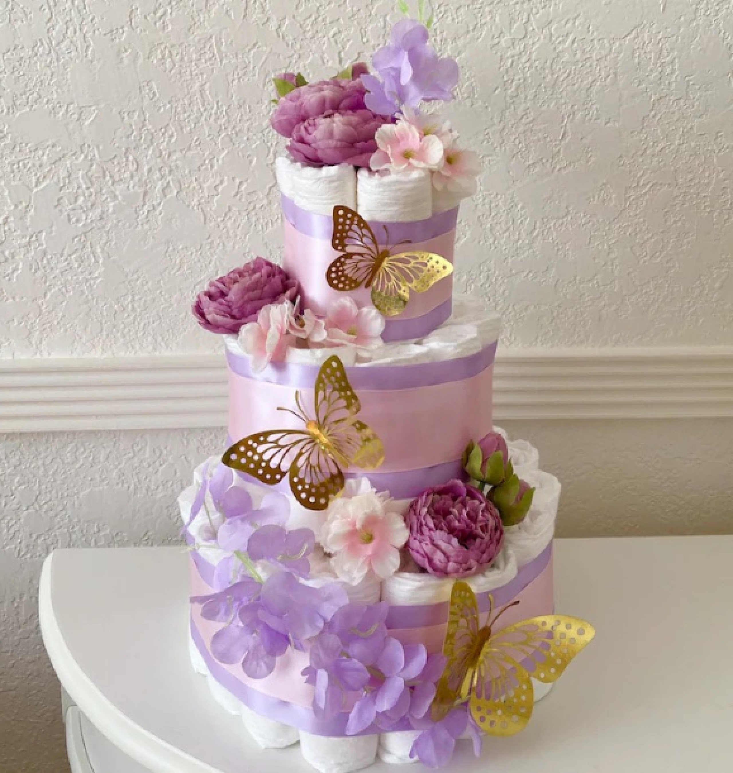 butterfly diaper cake