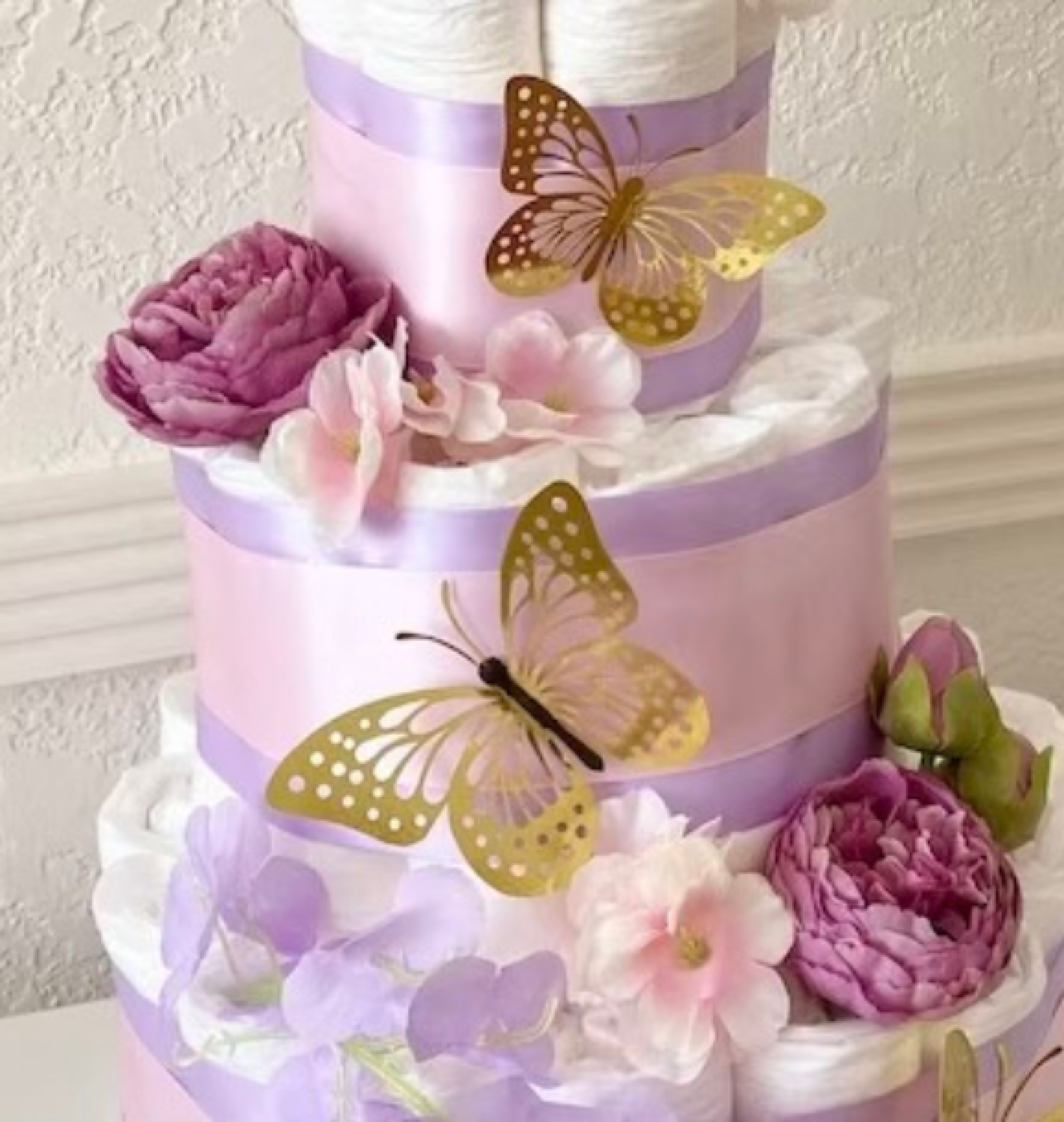 butterfly diaper cake