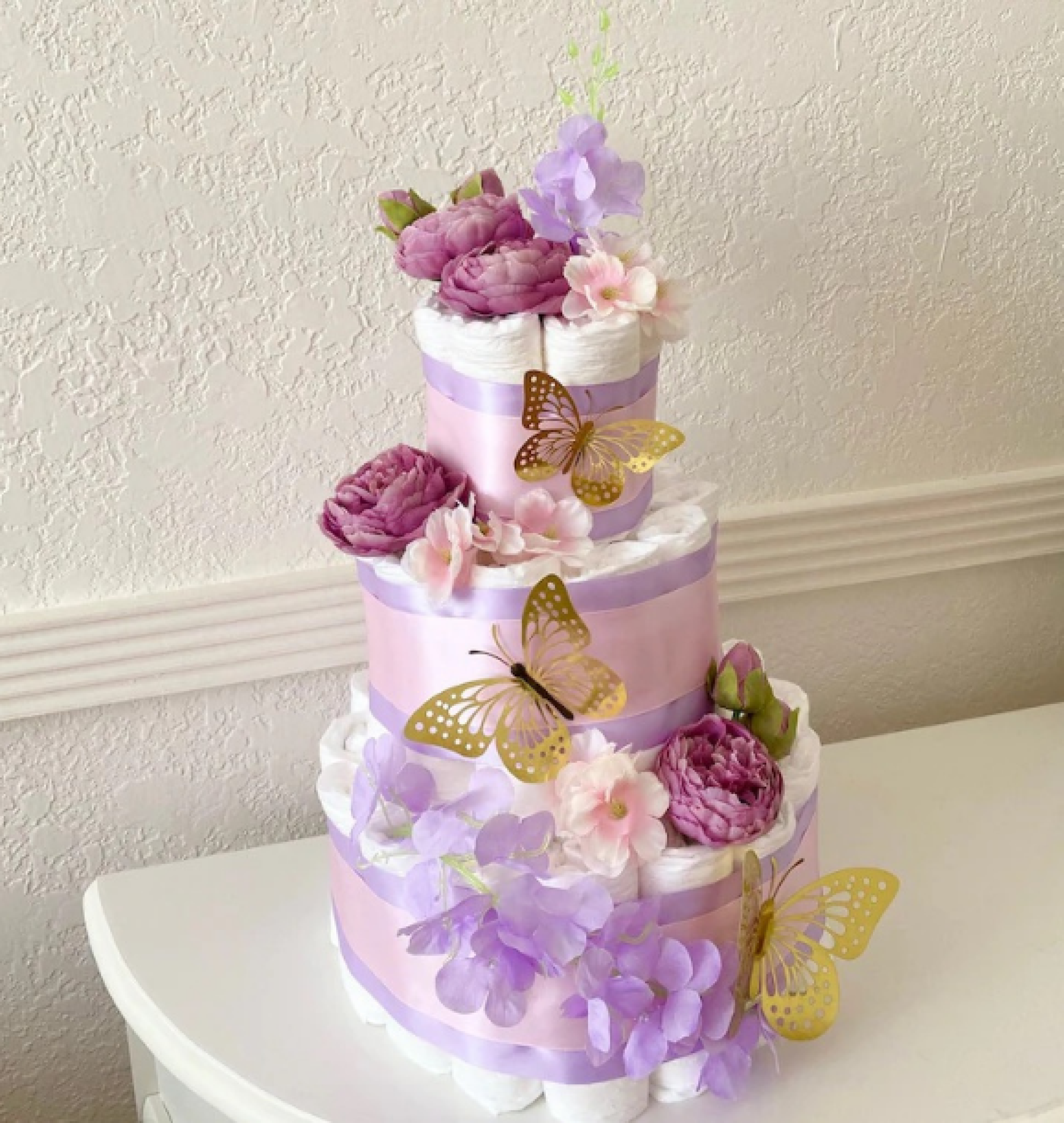 butterfly diaper cake