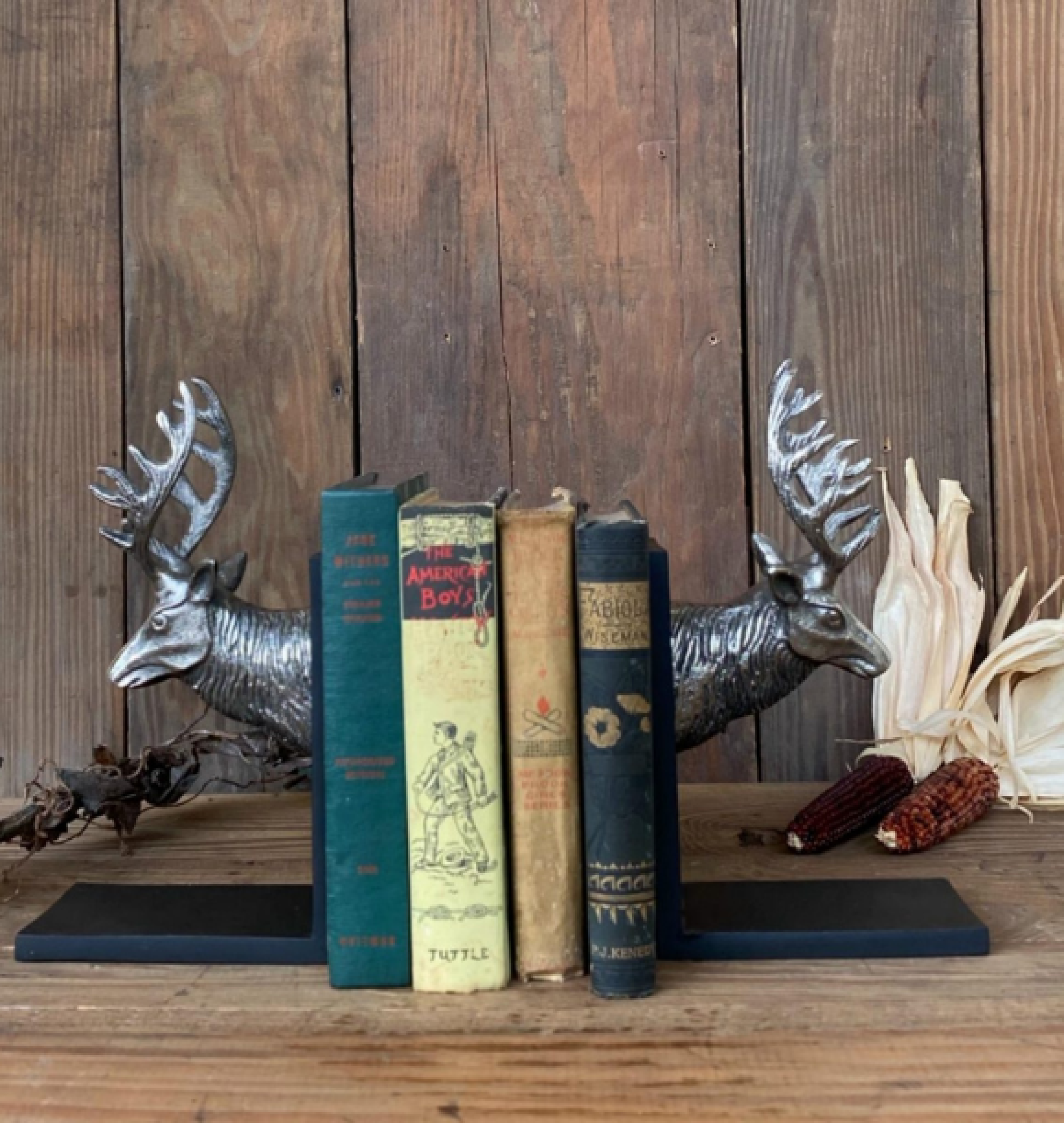 rustic book ends