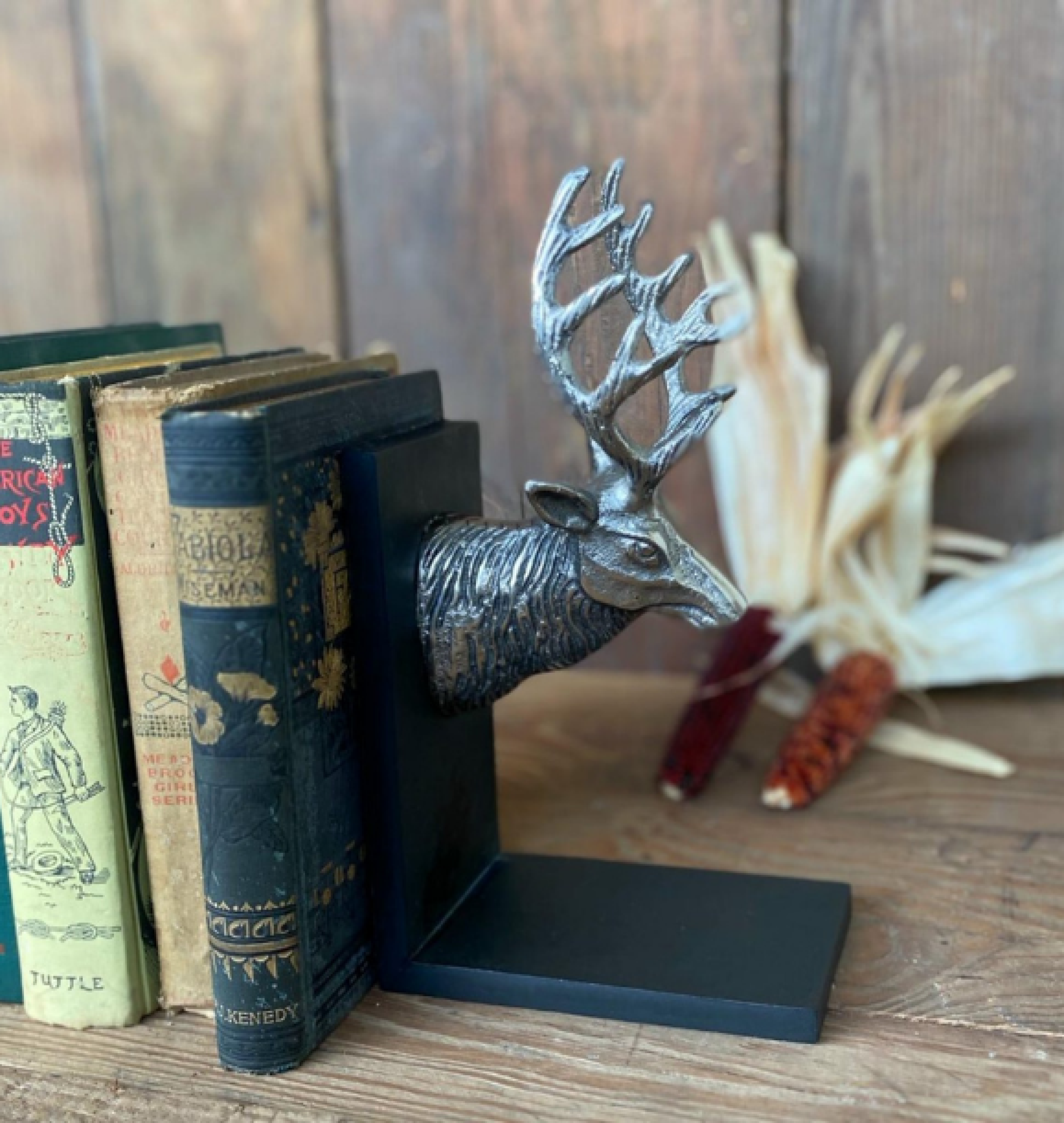 rustic book ends