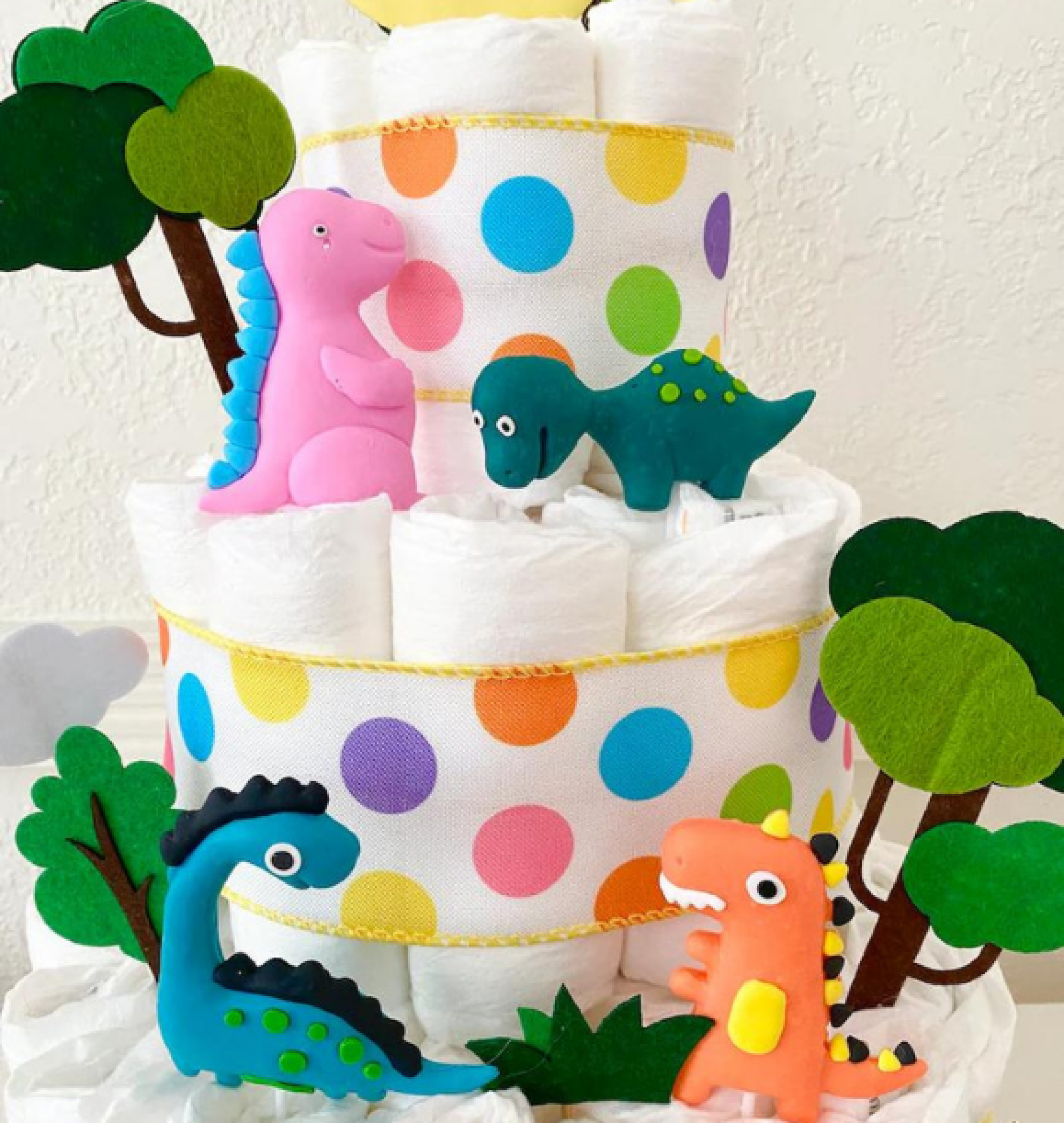 dinosaur diaper cake