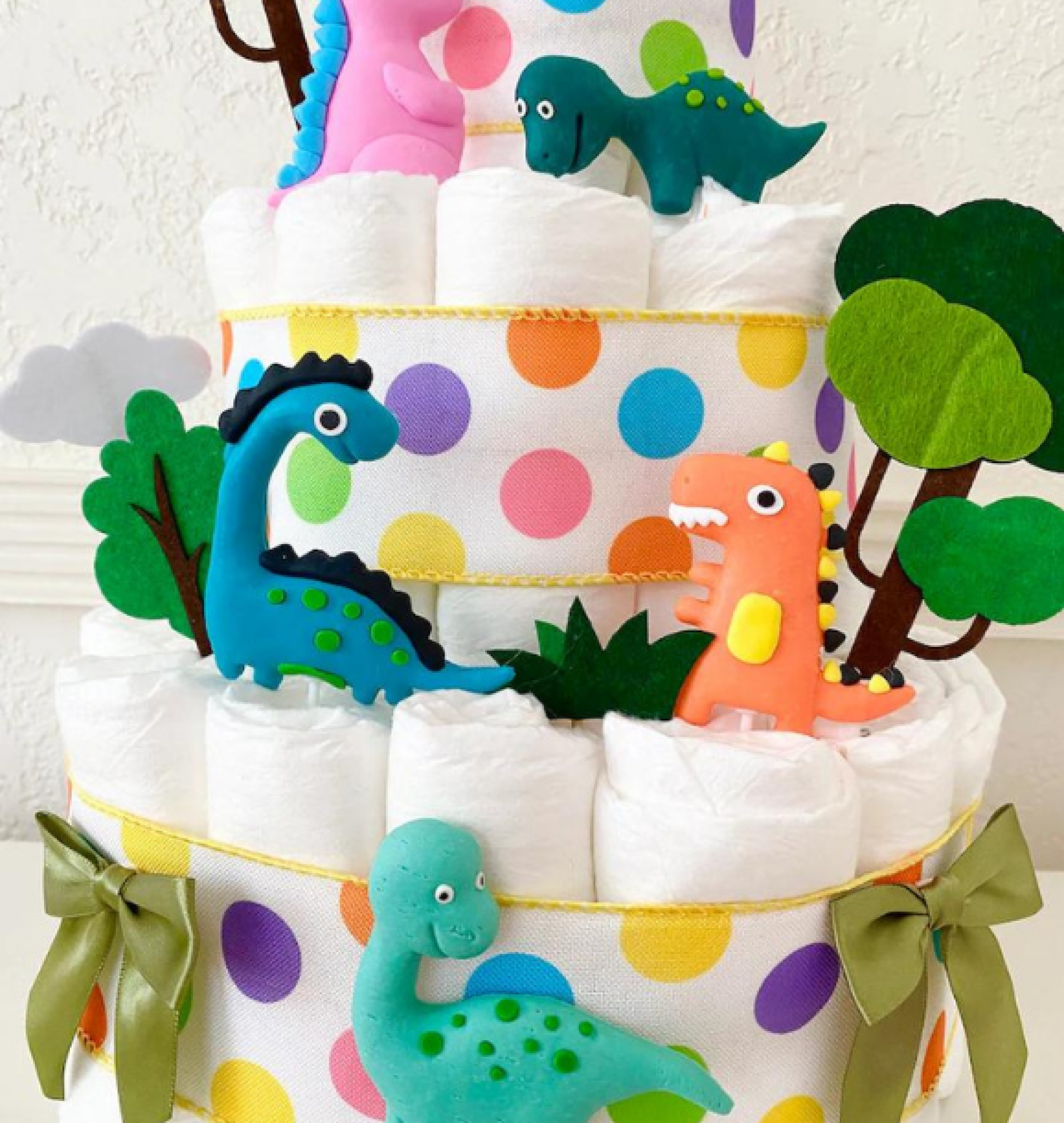 dinosaur diaper cake