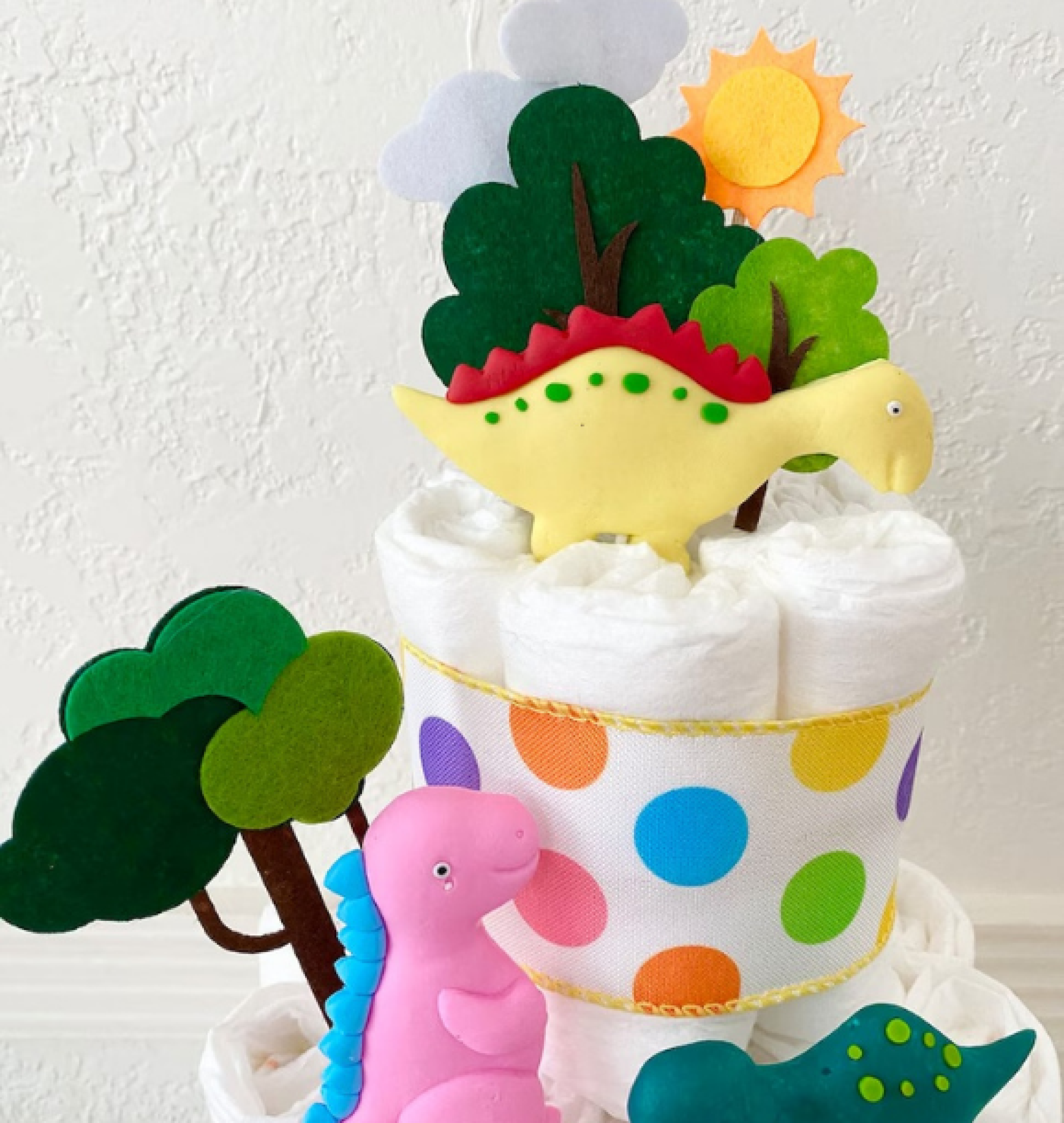 dinosaur diaper cake