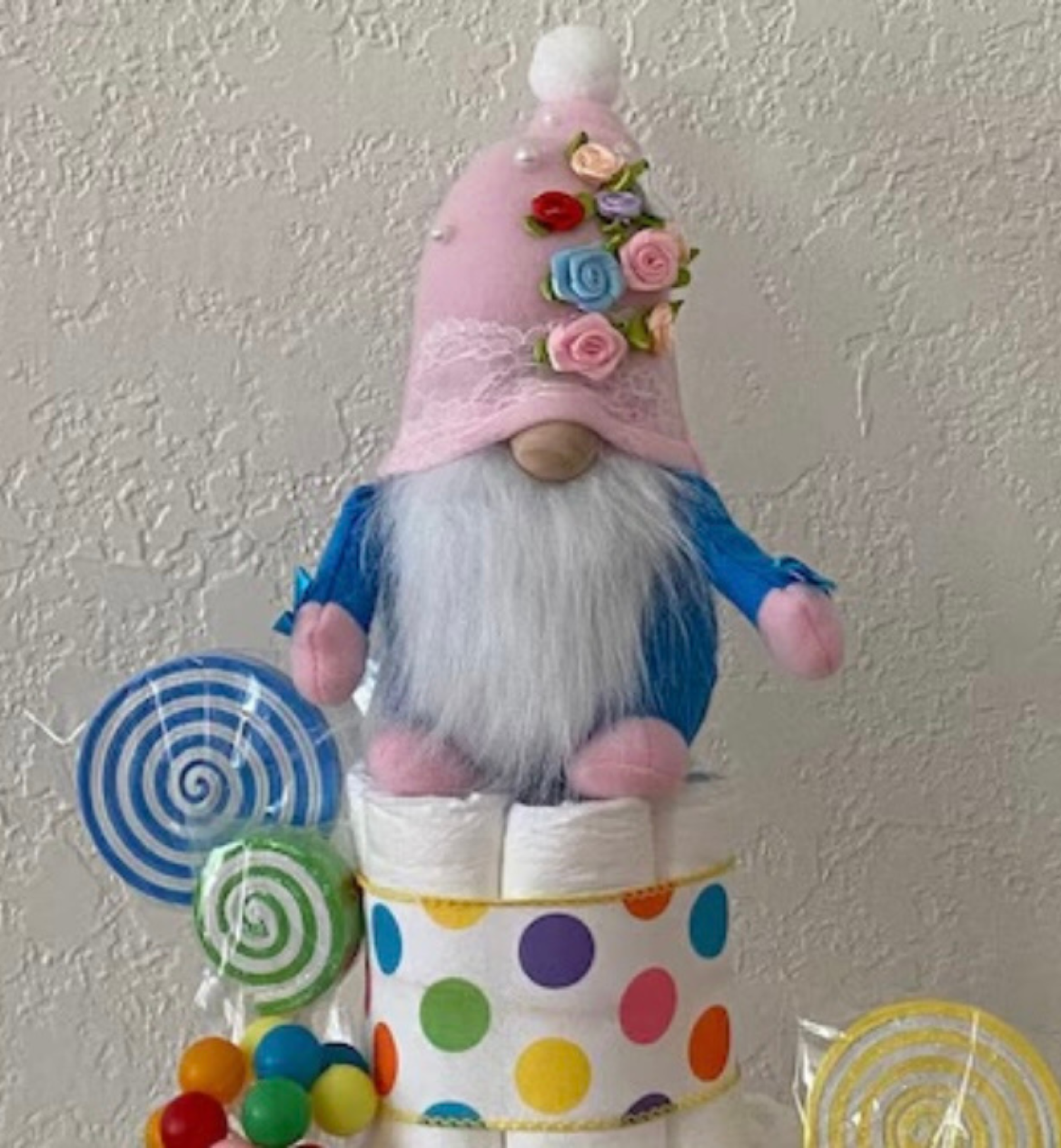 gnome diaper cake